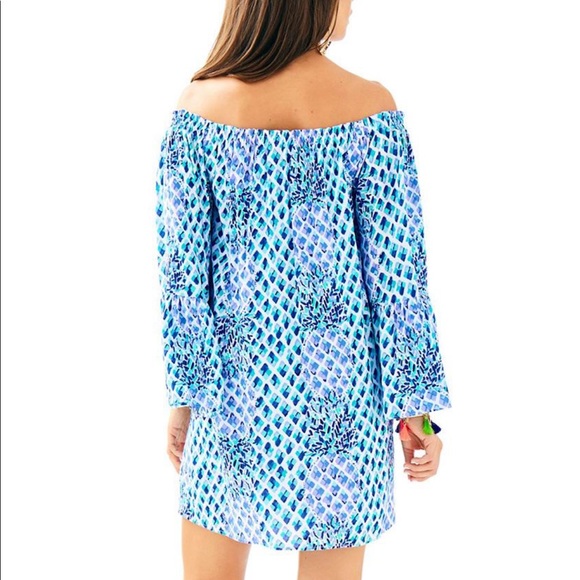 Lilly Pulitzer Nevie Off the Shoulder Dress - Picture 3 of 12